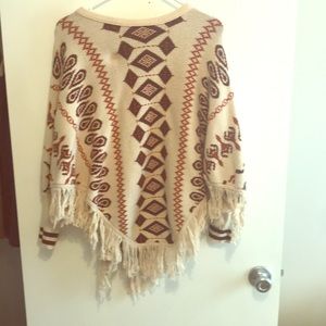 Lulus poncho sweater size medium